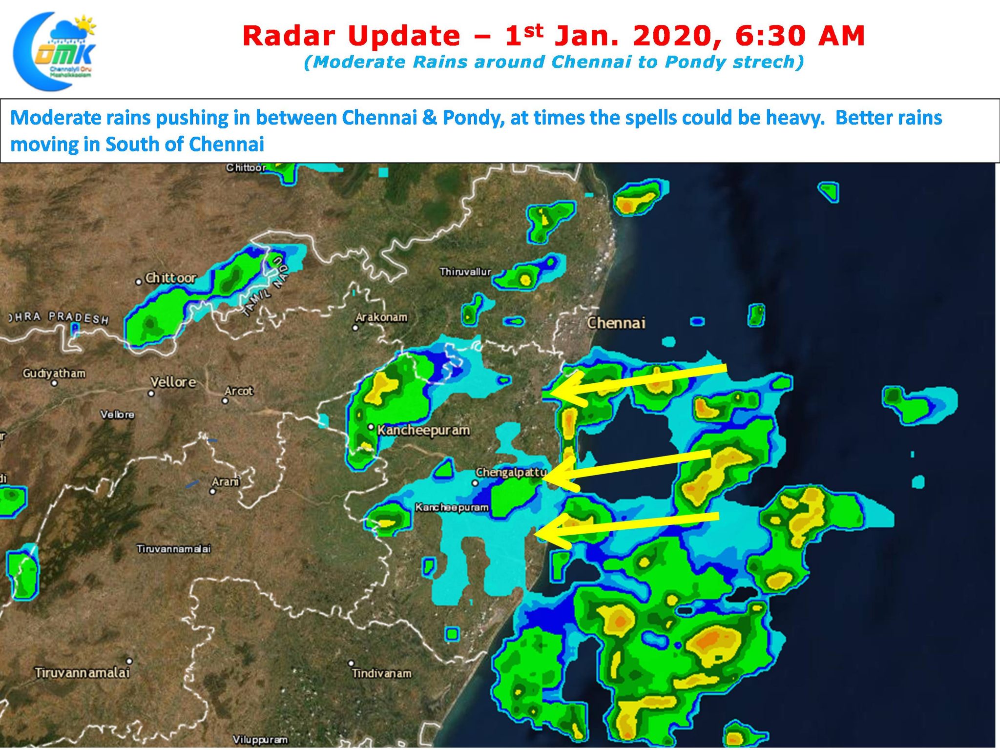 Isolated Heavy Spells Of Rains Likely Around Chennai & Suburbs ...